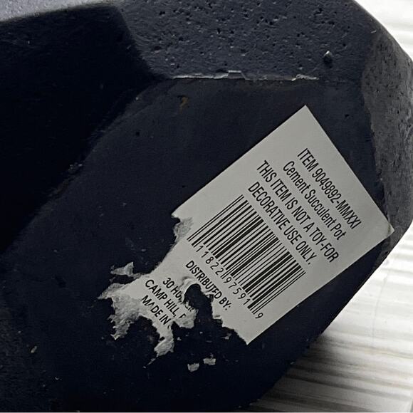 i Greenery Cement Pot Succulent  Decoration NWT - Picture 2 of 5